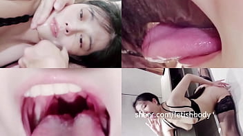 Girlfriend-style service system! Extreme deep-throat with tongue and stud milk - throat sex/throat sucking/throat clamp/throat bulge/vomiting sound slamming/multiple positions/face plumb with snot and tears/throat stretched with fingers [human image