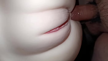 Uber-cute pussy, cock-squeezing ass.