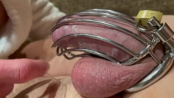 Chastity Belt very first-ever time on his Guy stiffy and ruined ejaculation